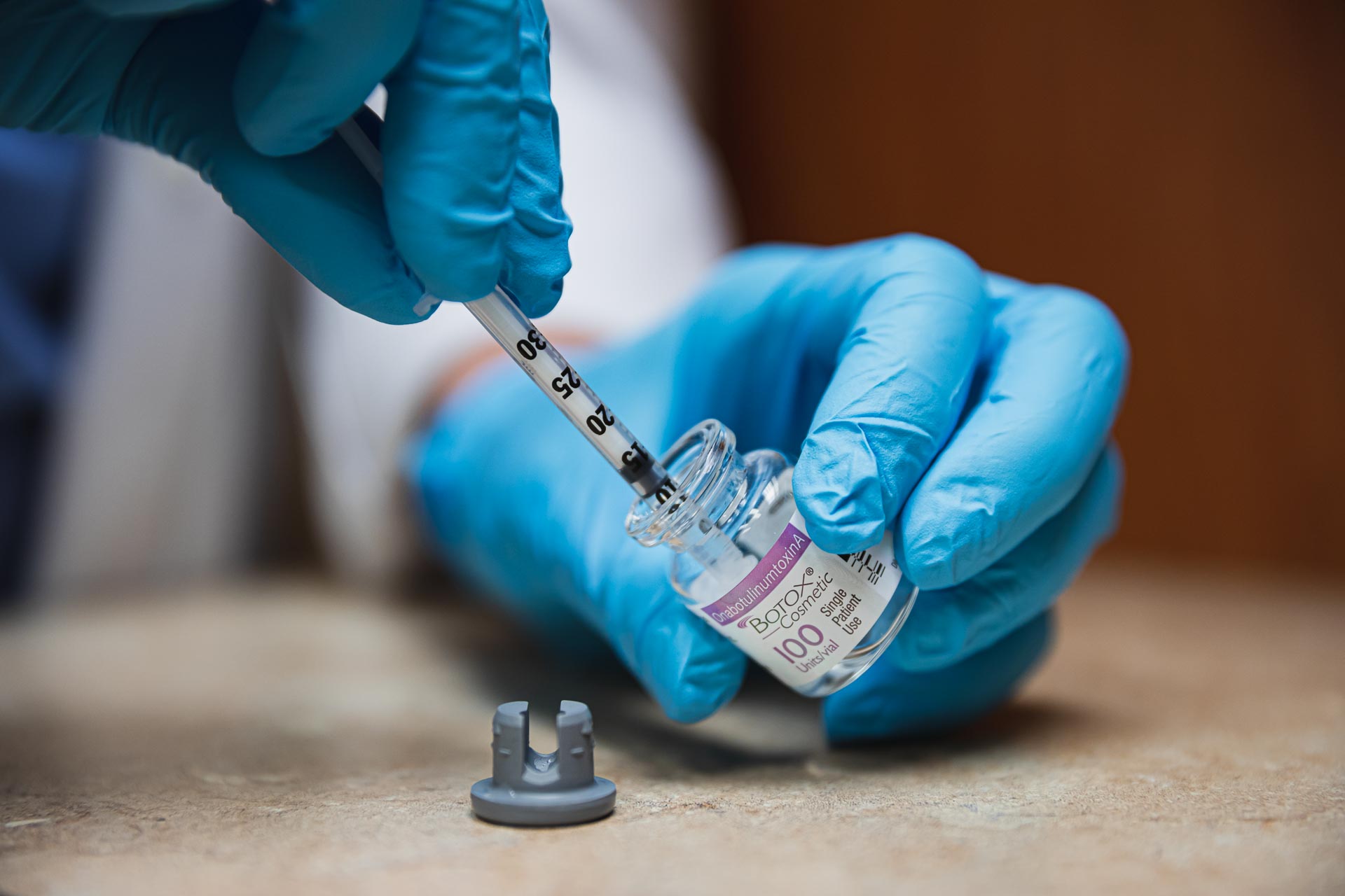 Image of proivder at Vive Aesthetics & Wellness preparing to administer injections of Botox near Moorestown, NJ